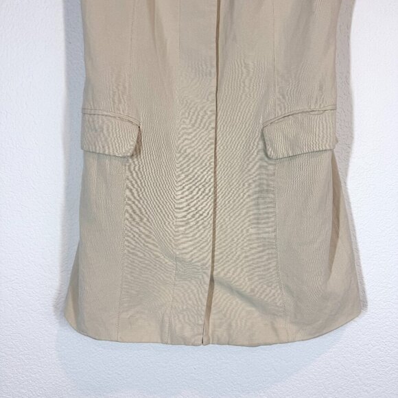 Zara Linen Blend Mini Vest Dress Cream Small - Picture 12 of 16
